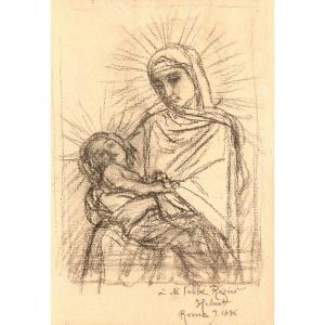 Ernest Hébert (1817-1908). Virgin And Child