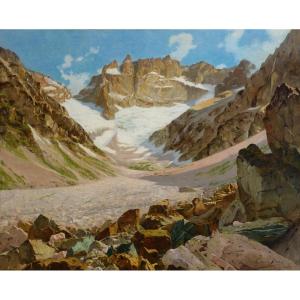 The South Face Of The Meije. Square Glacier. Glacier Des étançons