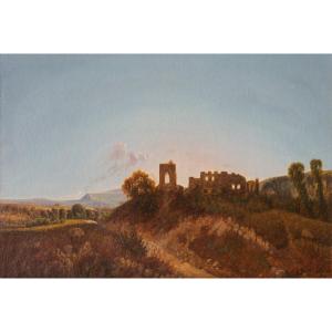 Jean-alexis Achard (1807-1884). Ruins Of Beauvoir Castle (isère)