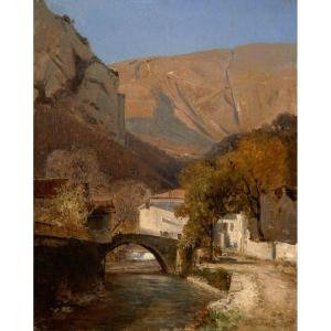 Jean-alexis Achard (1807-1884). The Sassenage Bridge, Towards Grenoble, Isère