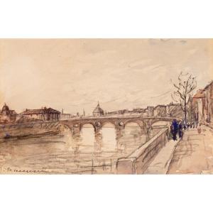 Jacques Traversier (1875-1935). The Quays In Toulouse, April 1921