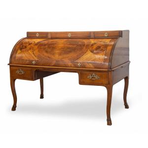 Jean-françois Hache (1730-1796). Important Cylinder Secretary, Circa 1770