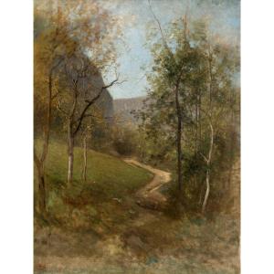 Jean-alexis Achard (1807-1884). The Cuves Trail In Sassenage, Autumn Effect. 