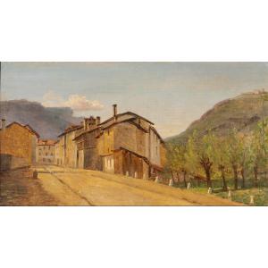 Alexandre Debelle (1819-1897). View Taken At Faubourg Très-cloître, Grenoble