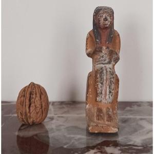 Ancient Egypt - Polychrome Statuette Of Isis Breastfeeding - Anticomania