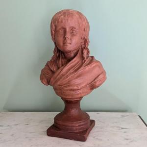 Houdon, After - Terracotta Bust Of Louis XVII