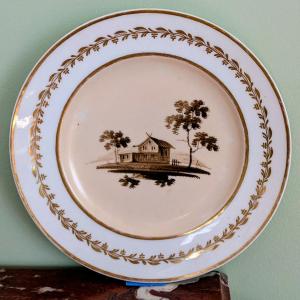 Popov Manufactory In Moscow - Porcelain Table Plate - Restoration Period 