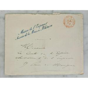 Letter Sc From The Household Of Emperor Napoleon III To The Chamberlain Of l'Epine
