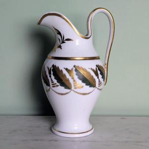Manufacture De Locré - A Porcelain Milk Jug - Painted And Gilded Decoration, Empire Period