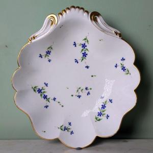 Clignancourt, Comte De Provence - Louis XVI Period Shell-shaped Fruit Bowl - Paris Porcelain