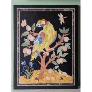 Italy, Modern Work - Pietra Dura Plaque Or Panel In The Renaissance Style