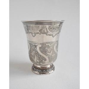 Engraved Beaker, Sterling Silver By Debrie, Paris, 1766