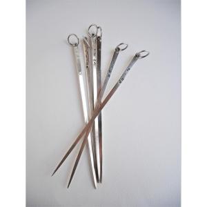 Set Of Six Silver Skewers By Louis Hugonnet, Toulon, 1779