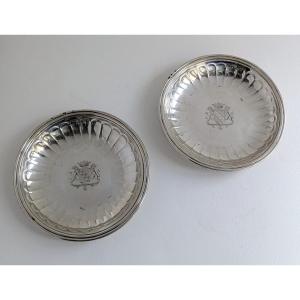 Pair Of Silver Dishes, Paris, 1713-1717