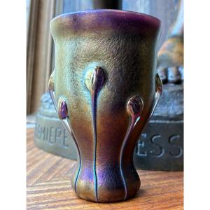 Small Louis Comfort Vase Tiffany New York Favrille Glass 1900