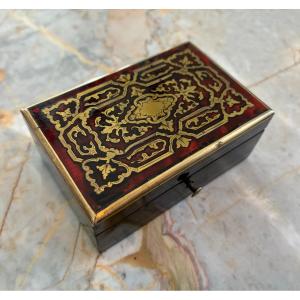 Small Napoleon III Boulle Marquetry Box, 19th Century