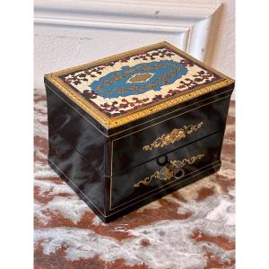Napoleon III Perfume Box In Boulle Marquetry Circa 1860