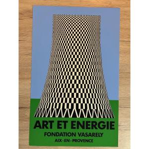 Victor Vasarely Original Poster “art And Energy”, Aix-en-provence, C.1980