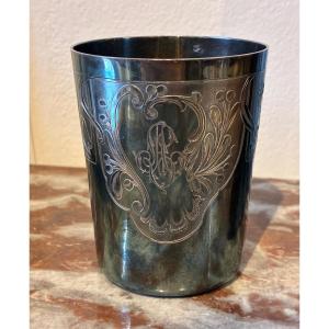 Solid Silver Cup, Minerva 1st Standard, Art Nouveau, Ravinet d'Enfert, 96g