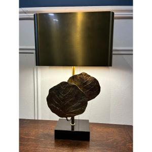 "guadeloupe" Lamp – Maison Charles Circa 1970 – Gilt Bronze – Signed