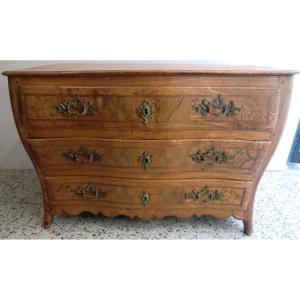 Tomb Commode In Elm Inlaid From Dauphiné Period 18th Century Regency Style 82 X 115 X 61 Cm