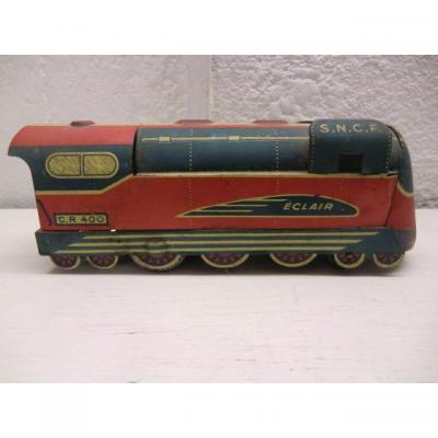 Locomotive Sncf Sheet Metal Model Éclair Cr400 1950s