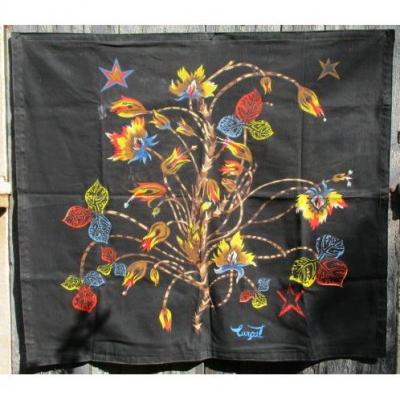 LurÇat Jean ( 1892-1966 ) " The Tree " Printed Textile 126 X 110 Cm 1960 Th