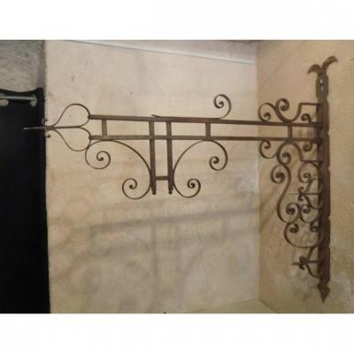 Wrought Iron Gallows Louis XV Style Period XIXth Century 1 Mx 1.10 M
