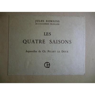 Picart Le Doux Charles Illustrated Book Jules Romain "les Quatre Saisons" 1916 Limited Edition