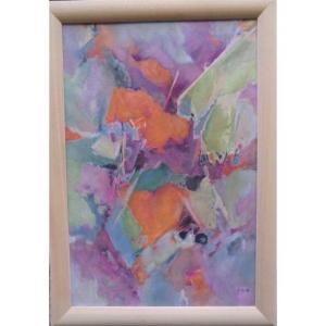 Delage Jean (1920-2008) "heathlands And Fougères", 1992 Oil On Canvas Signed Framed 81 X 54 Cm