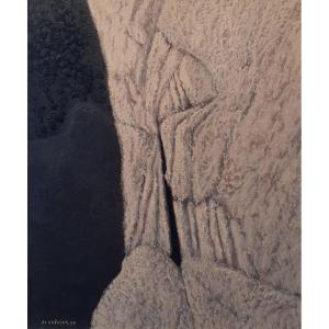 Henry Le Chénier (1937-2014) "schists", 1979 Oil On Canvas 55 X 46 Cm
