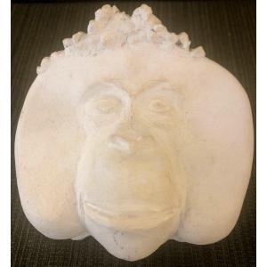 Original Plaster "monkey Head" Robert Leroy Wattiaux