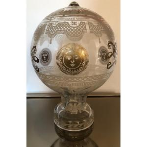 Crystal Hot Air Balloon Created By Xavier Froissard For Daum In 1989
