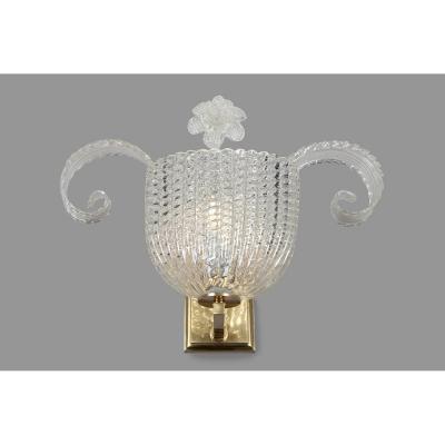 Pair Of Murano Glass Sconces