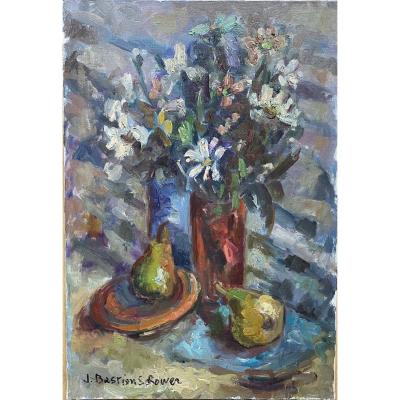 Jacqueline Bastien Sclower Oil. Still Life