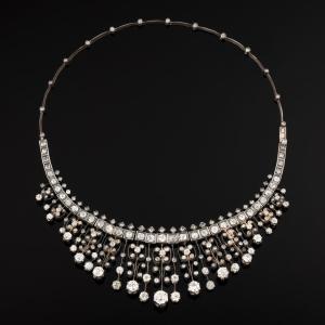 Draperie Necklace In Gold, Silver And Diamonds