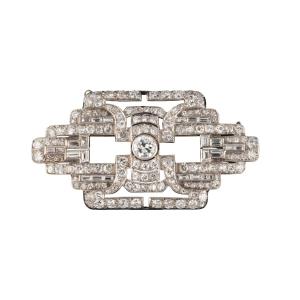 Art Deco Diamond And Platinum Brooch