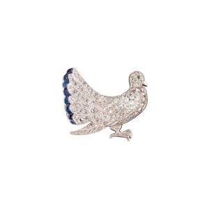 Diamond Dove Brooch Circa 1930 