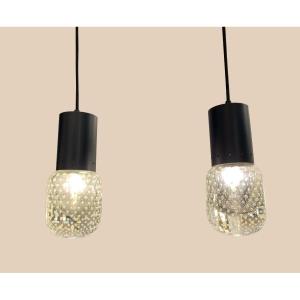 Pair Of Gino Sarfatti Pendant Lamps Circa 1960