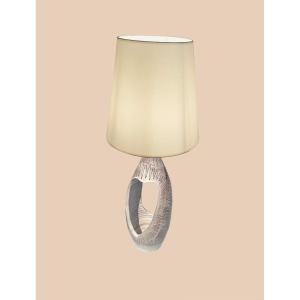Openwork Ceramic Lamp Circa 1960