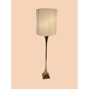 Tonello & Montagna Golden Brass Floor Lamp For High Society, Circa 1970