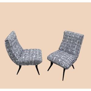 Pair Of Italian Armchairs Circa 1955