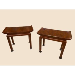 Pair Of Rosewood Side Tables
