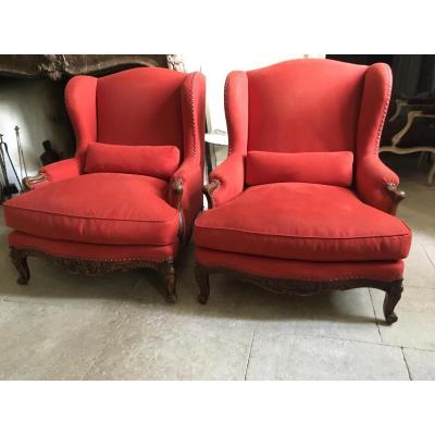 Important Pair Of Bergères With Ears XIX