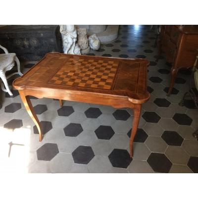 Tric Trac Table Walnut Louis XV