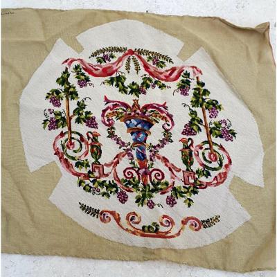 Tapestry Au Petits Points For 4 Seats: Period XX