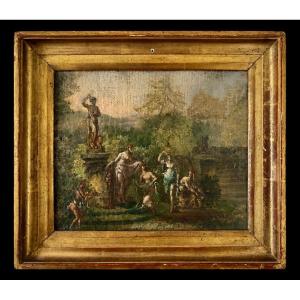 Antique Painting, 18th Century – Leclerc Des Gobelins (french School/painting) – Neoclassical