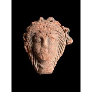 Ancient Sculpture, Roman Period (3rd Century Ad) - Head Of Sol Invictus - Ceramic/terracotta