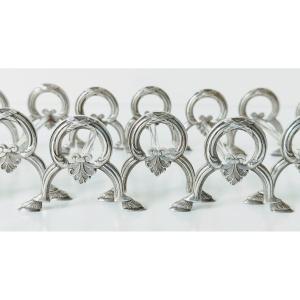 Twelve Solid Silver Knife Holders