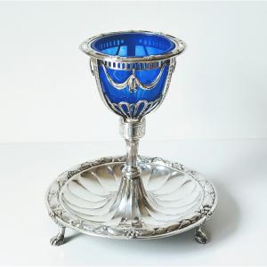 Sugar Bowl With Two Tiered Bowls In Solid Silver Louvain 1791